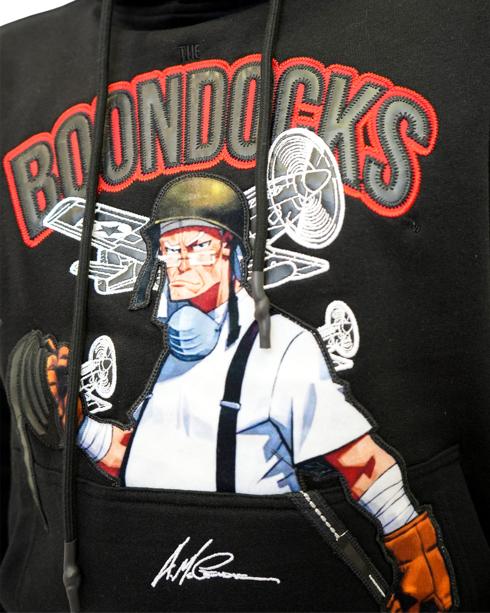 The Boondocks - Granddad War Time Black Knit Hoodie