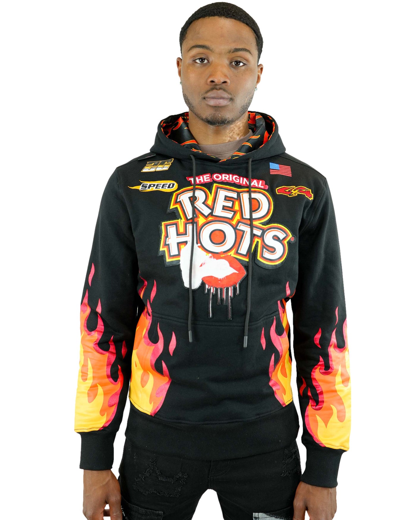 Red Hots® Black Knit Hoodie