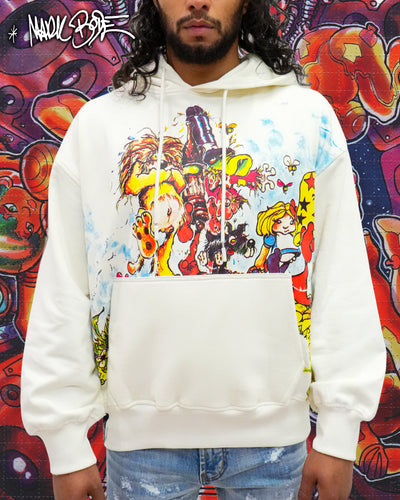 Mark Bodē Lizard Of OZ Bone White Knit Hoodie