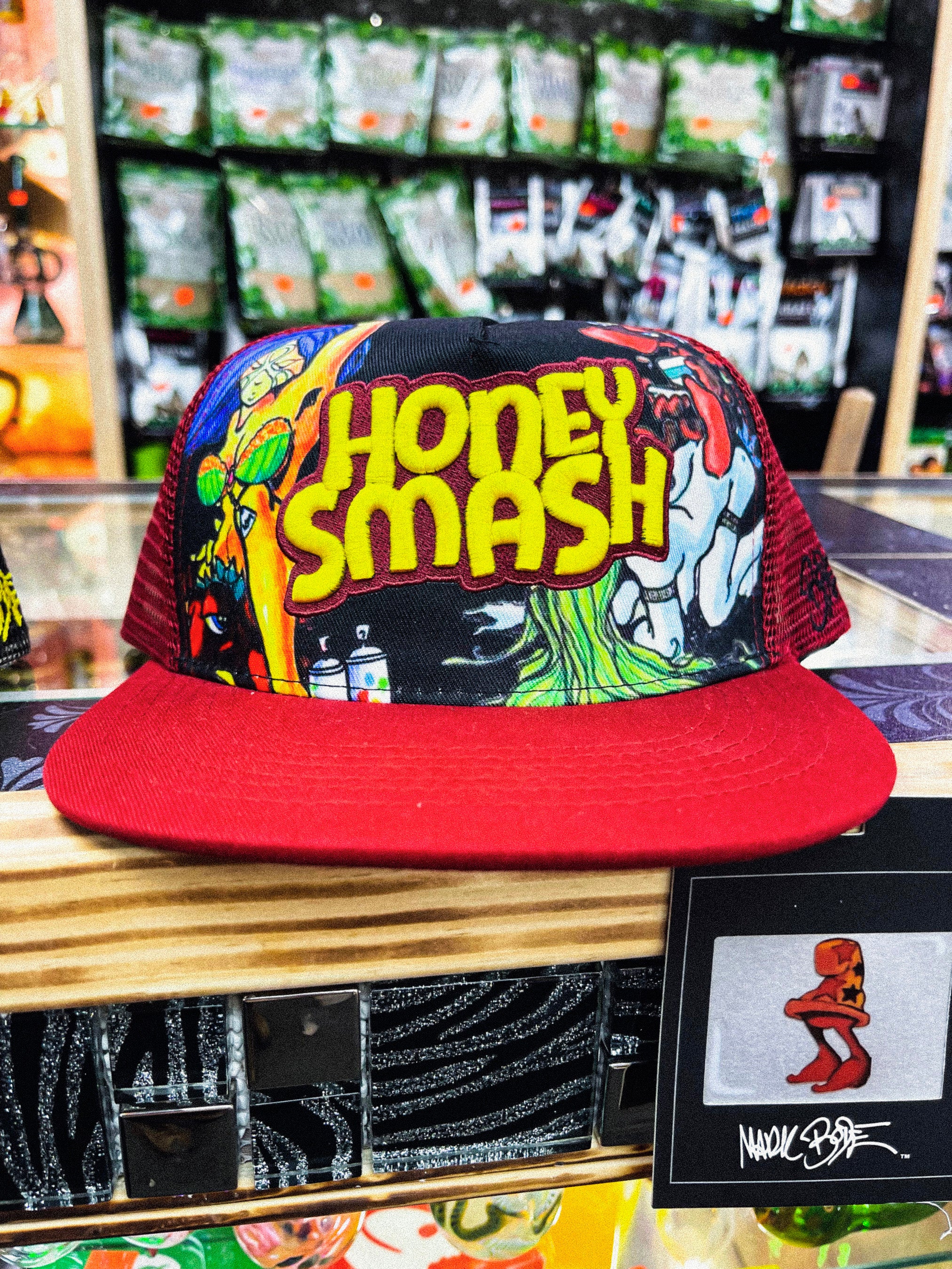 Mark Bodē Honey Smash Black / Red Snapback Hat