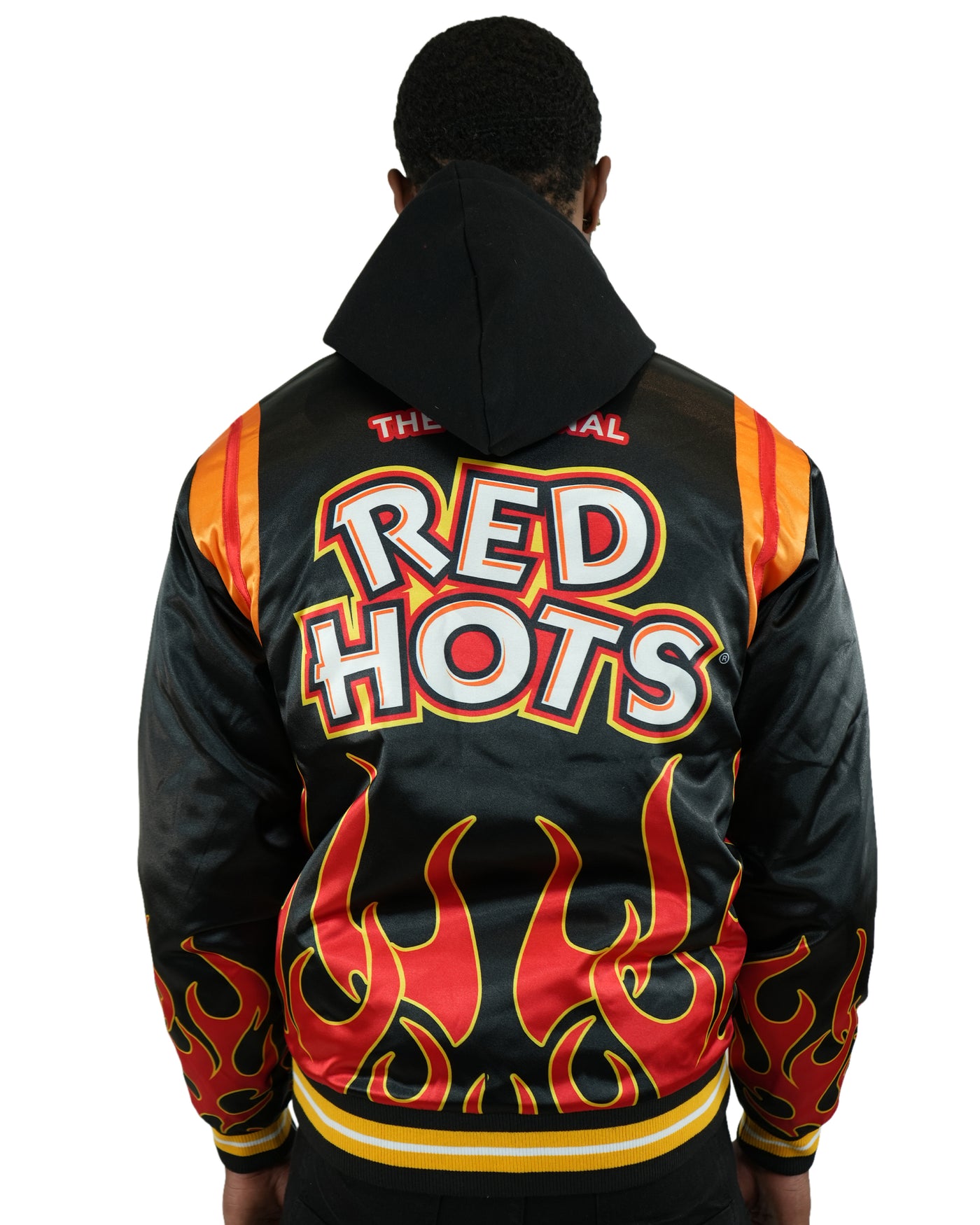 Red Hots® Varsity Satin Black Jacket