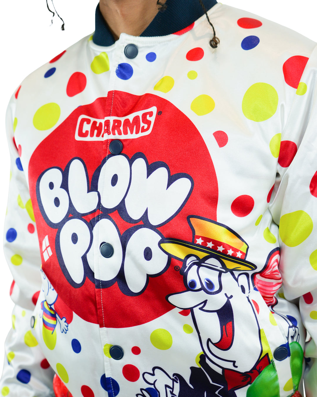 Blow Pop® Varsity Satin White Jacket