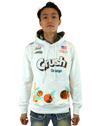 Sudadera con capucha de punto blanca CRUSH®