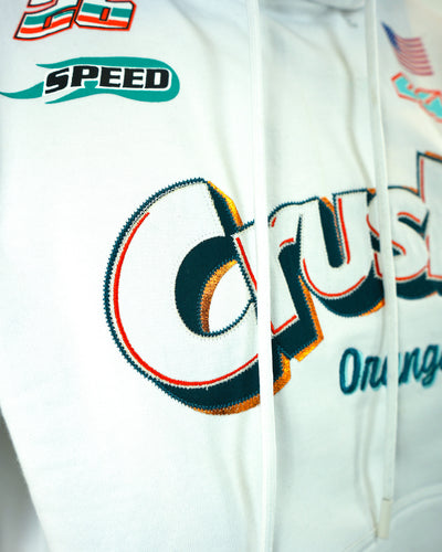 Sudadera con capucha de punto blanca CRUSH®