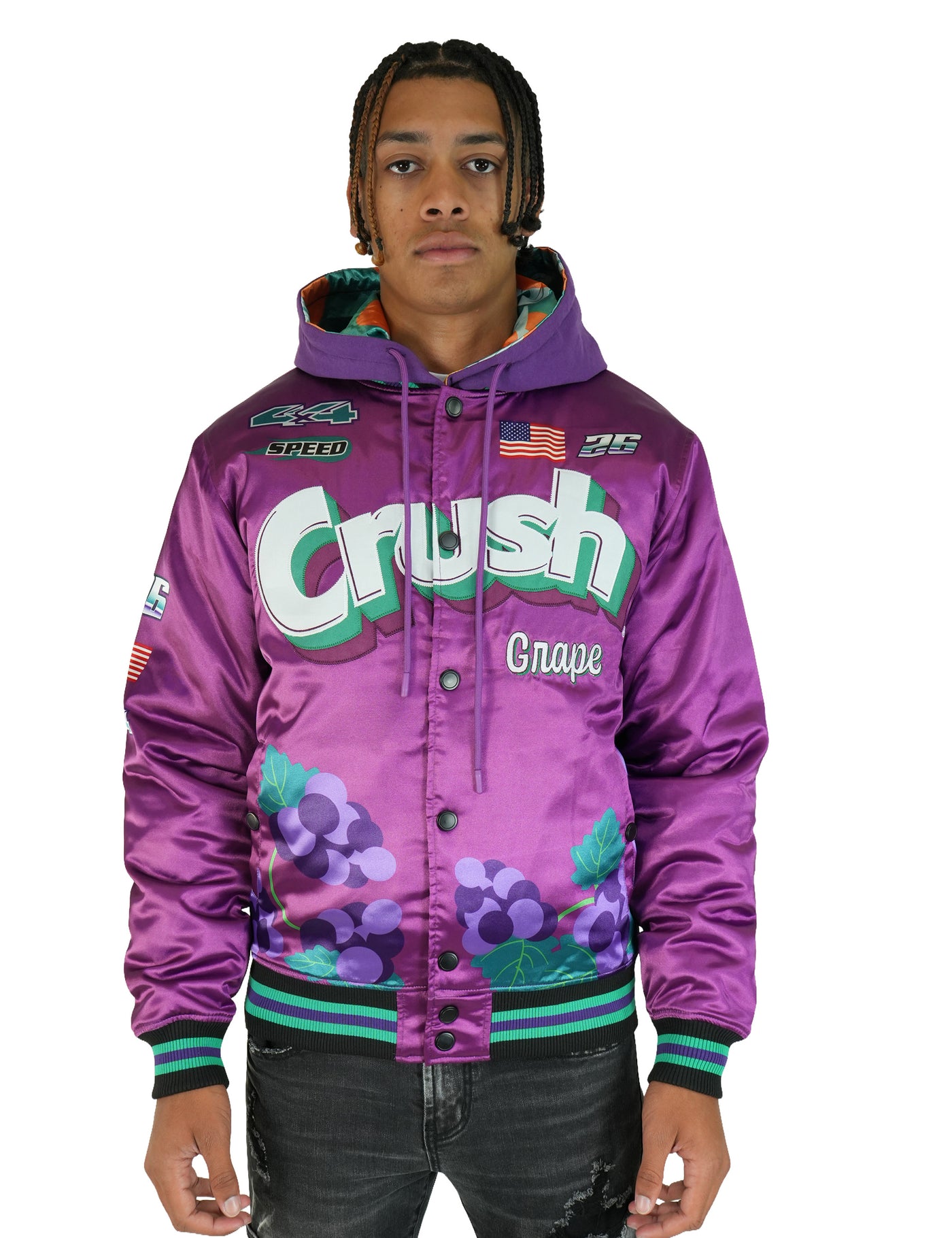 Crush® Varsity Satin Purple Jacket