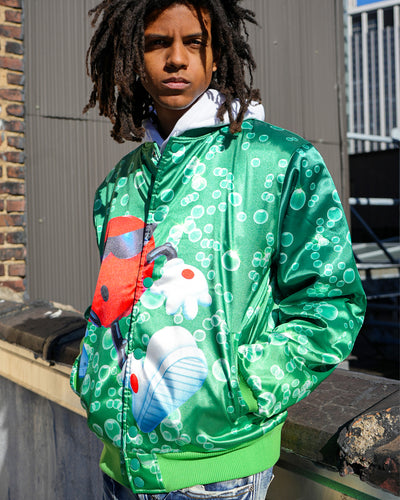 7UP® Varsity Satin Green Jacket