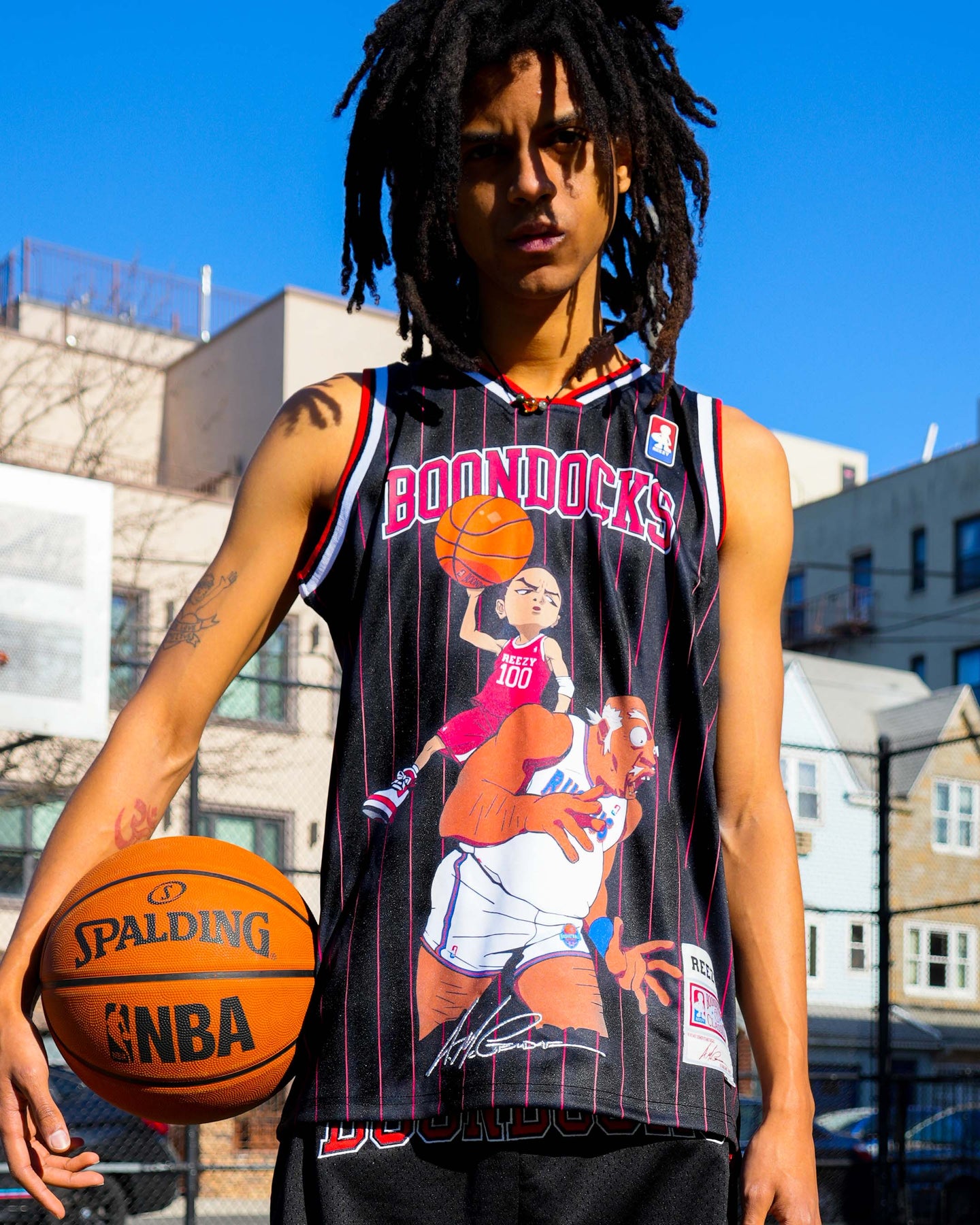 de•Kryptic The Boondocks - Riley Dunk Basketball Green Jersey XL