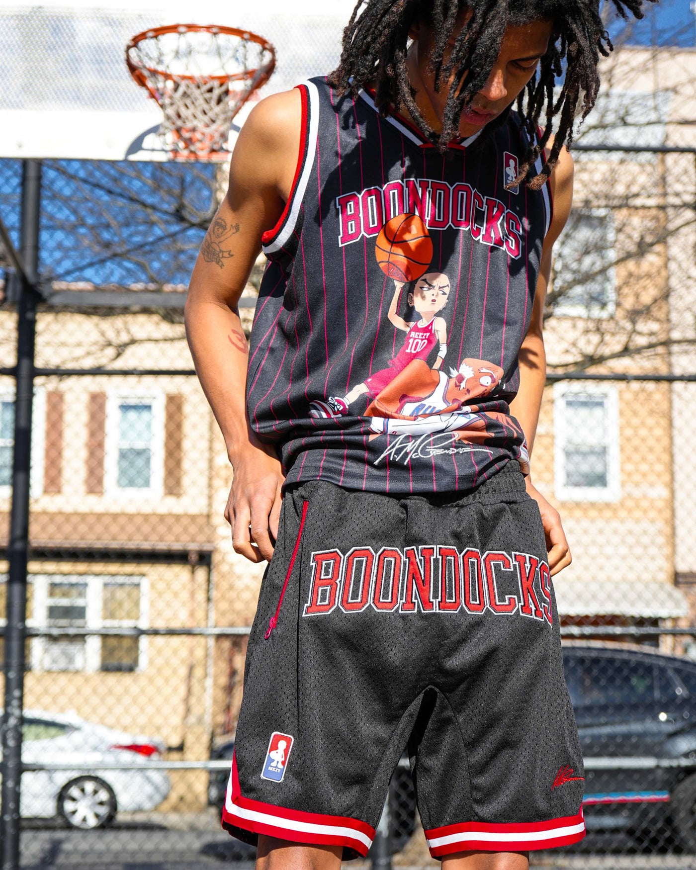 de•Kryptic The Boondocks - Riley Dunk Basketball Black Short Small