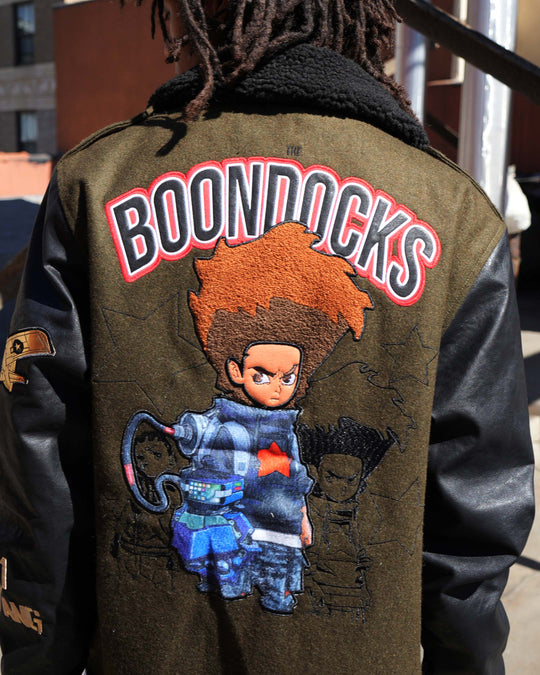The Boondocks - Olive Wool Bomber Jacket