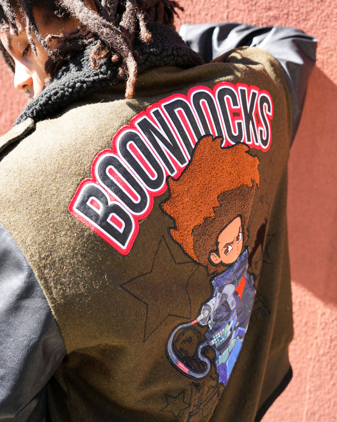 The Boondocks - Olive Wool Bomber Jacket