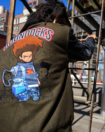 The Boondocks - Olive Wool Bomber Jacket