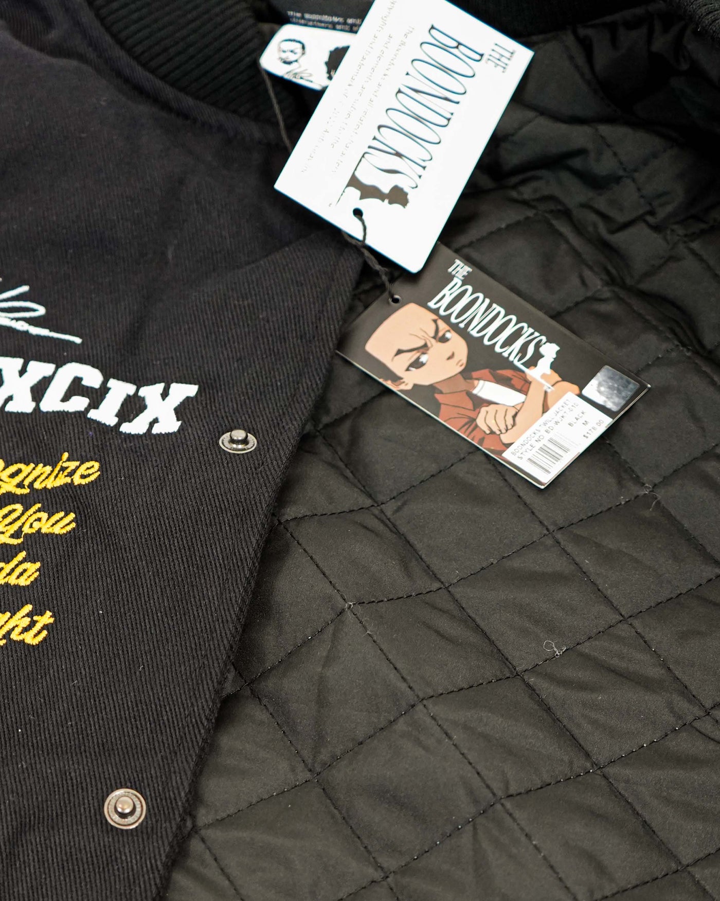 deKryptic x The Boondocks - Riley "Reezy" Black Varsity Twill Jacket