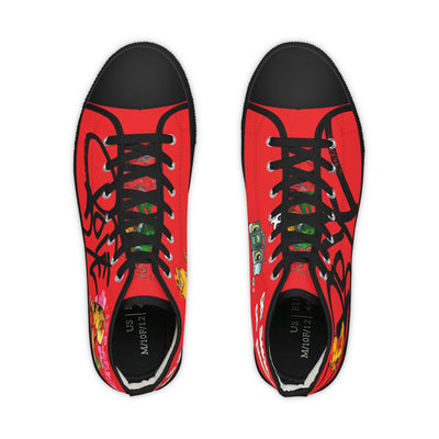 Las zapatillas altas "BODE CANVAS" Rojas #1