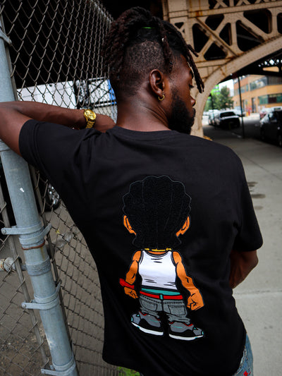 deKryptic x The Boondocks - Riley Embroidered Black T-Shirt