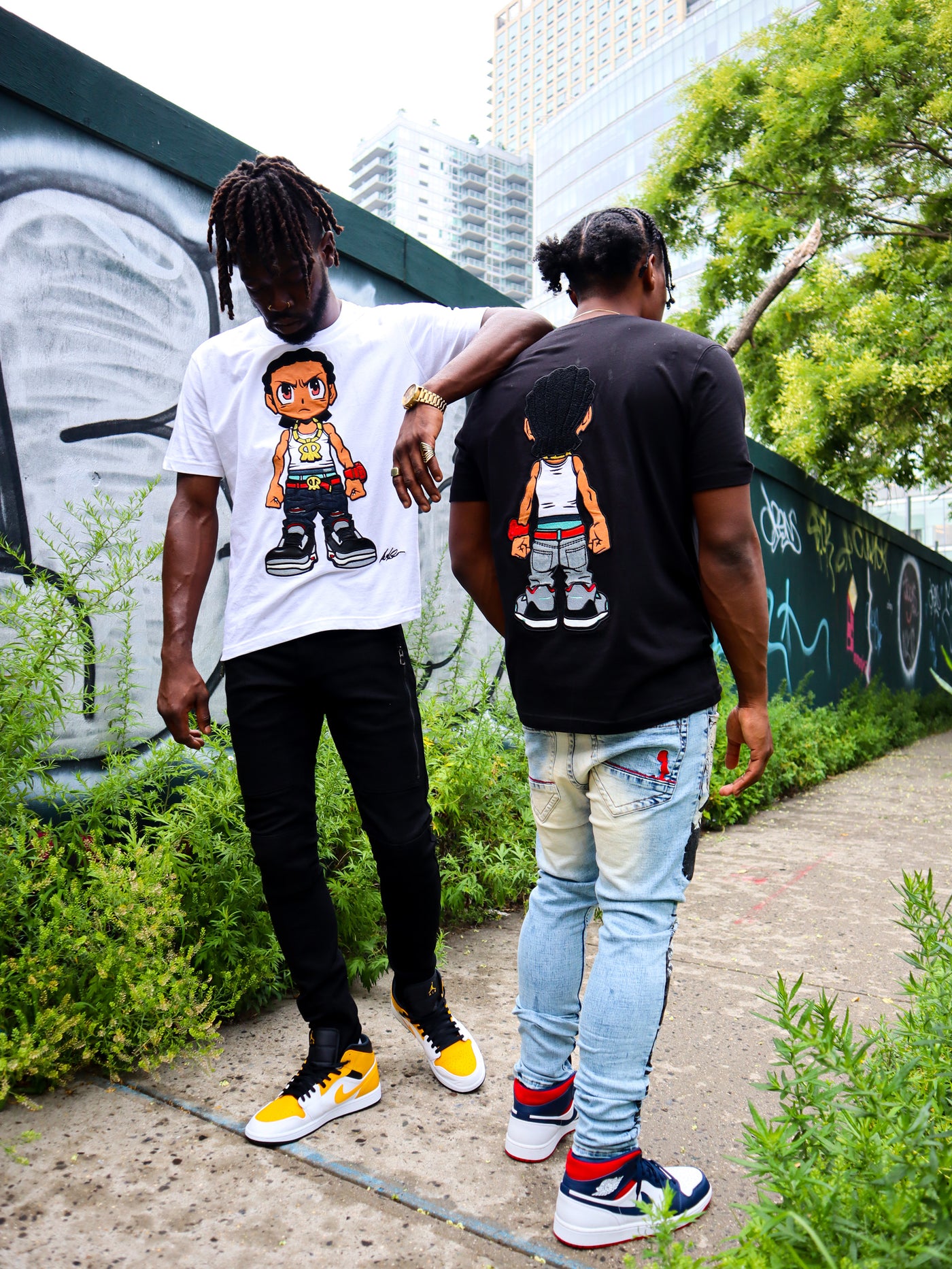 deKryptic x The Boondocks - Riley Embroidered White T-Shirt