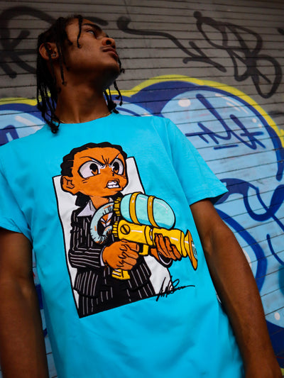 deKryptic x The Boondocks - Say Hello Aqua T-Shirt