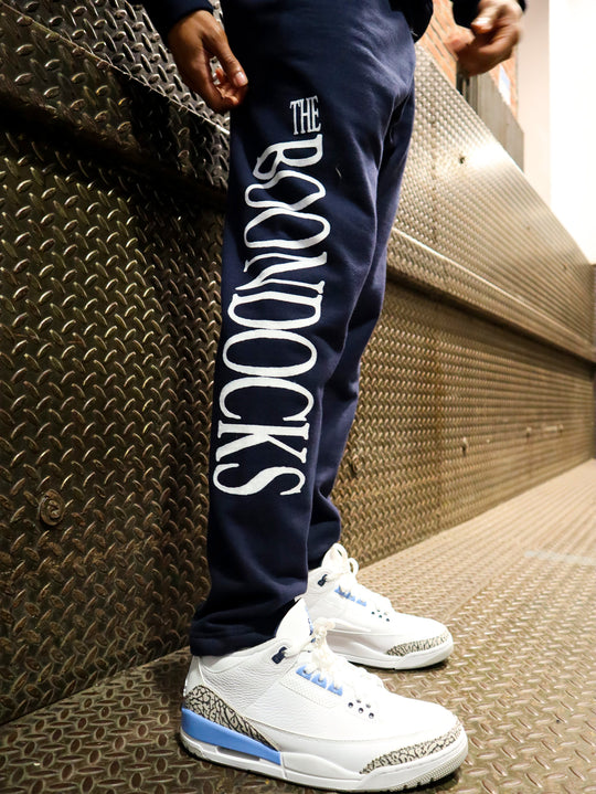 deKryptic x The Boondocks - Riley Embroidered Navy Sweatpants