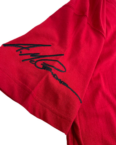 deKryptic x The Boondocks - Huey Boondocks Logo Embroidered Red T-Shirt