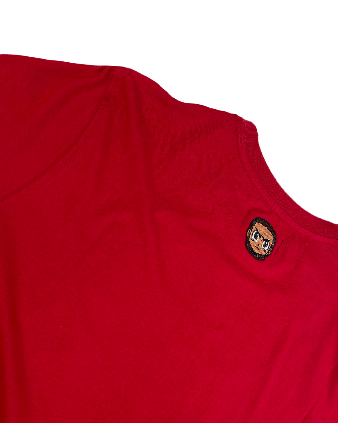 deKryptic x The Boondocks - Huey Boondocks Logo Embroidered Red T-Shirt
