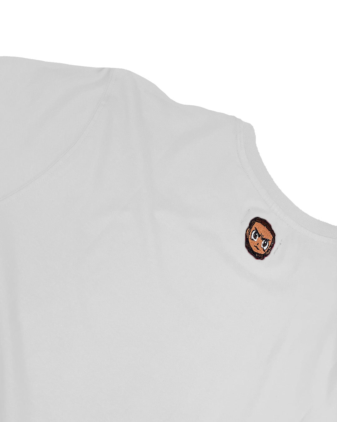 deKryptic x The Boondocks - Huey Boondocks Logo Embroidered White T-Shirt