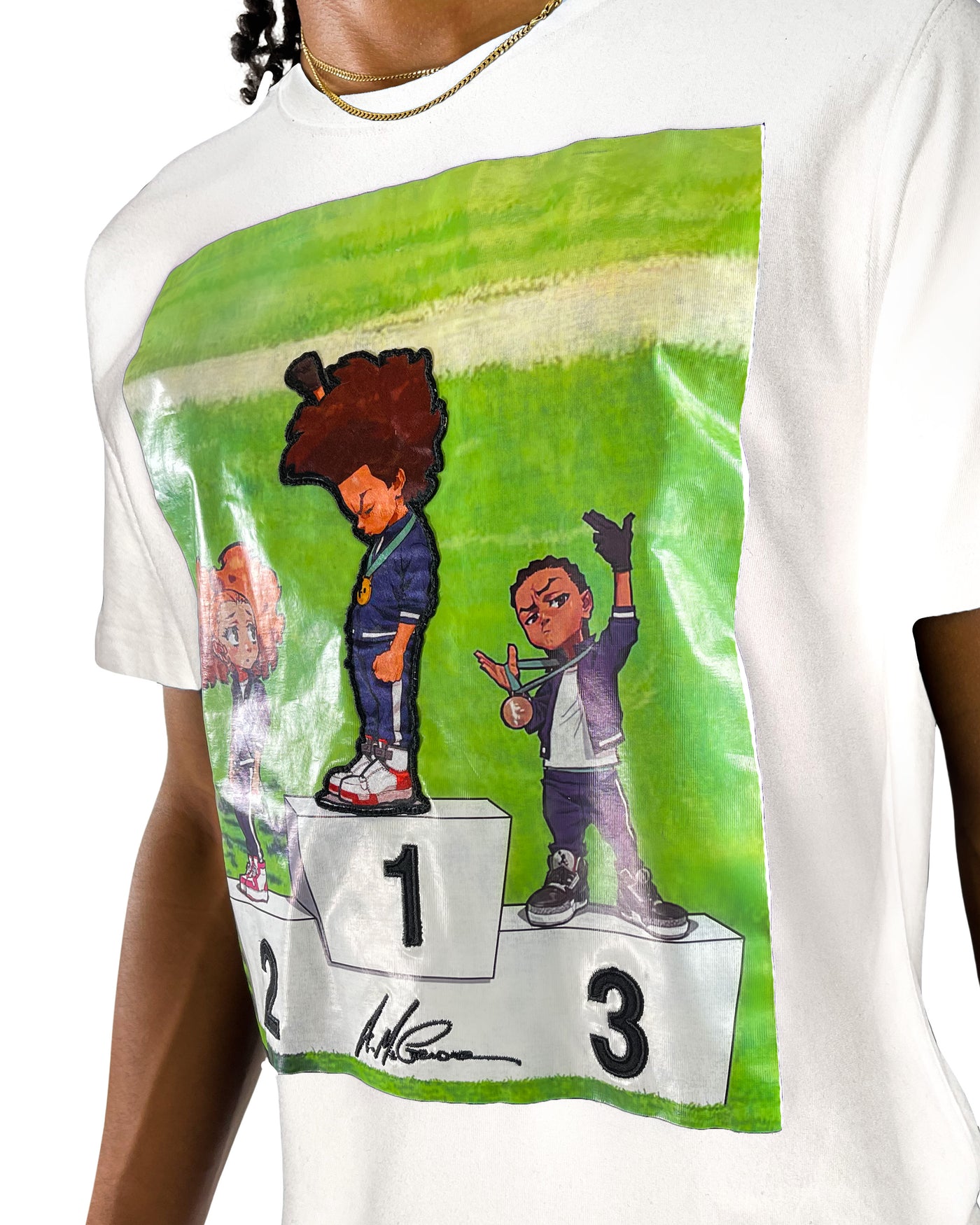 deKryptic x The Boondocks - The Boondocks Salute White T-Shirt