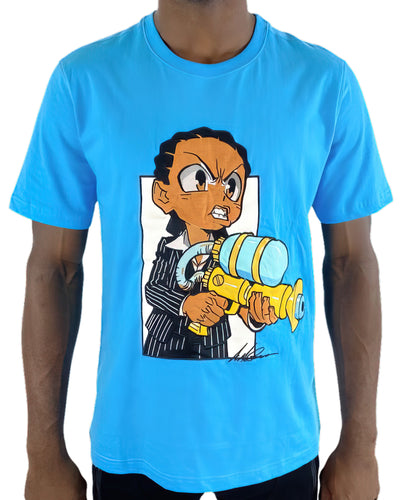 deKryptic x The Boondocks - Say Hello Aqua T-Shirt