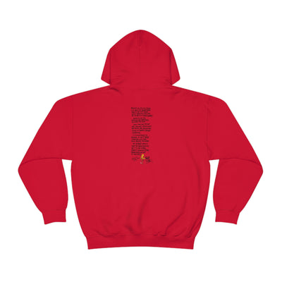 Bode "It's Lit" Cheech Sudadera con capucha roja de mezcla pesada de doble cara de edición limitada